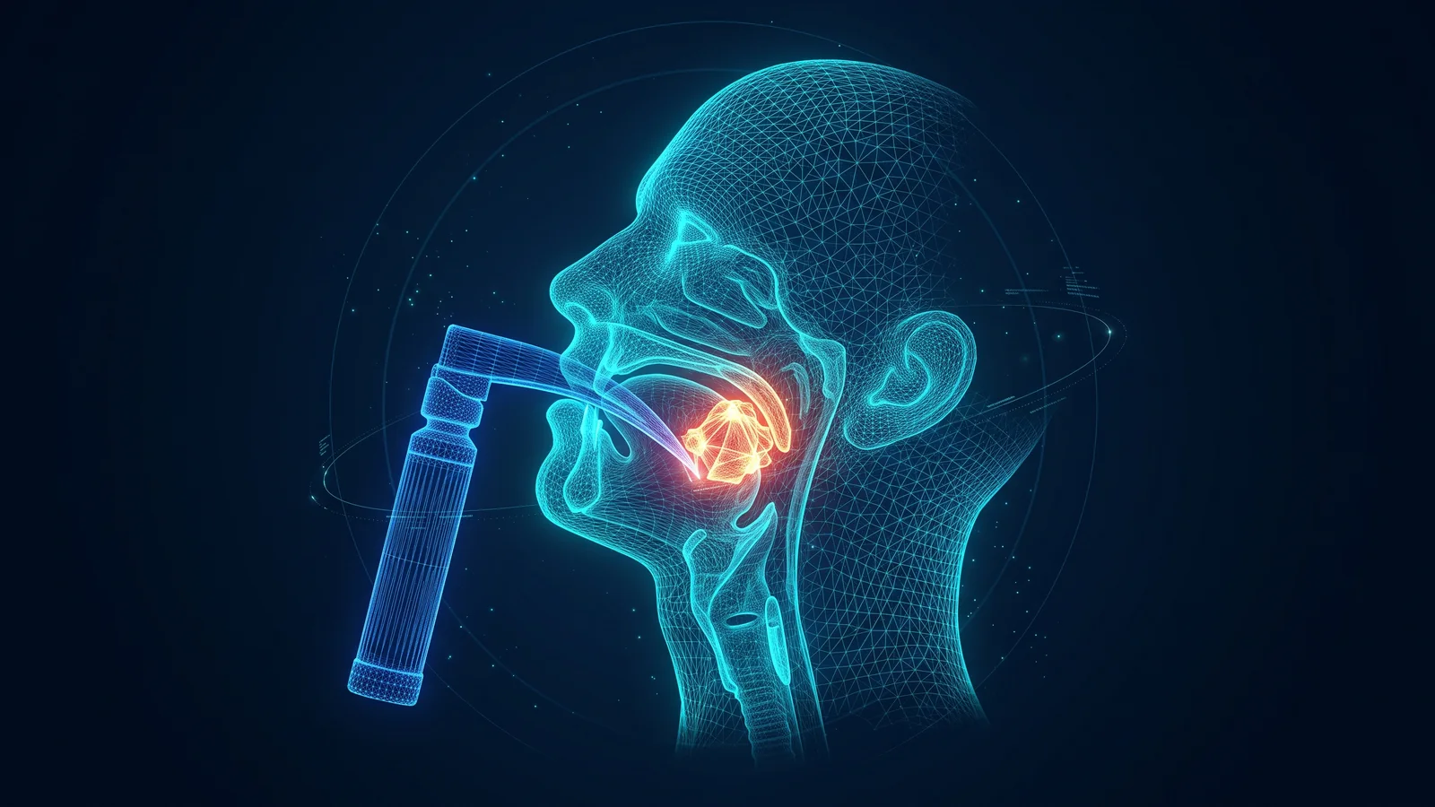 Hologram wideolaryngoskopu w drogach oddechowych
